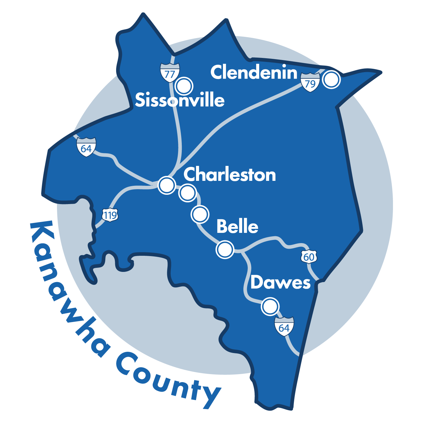 Kanawha County Map