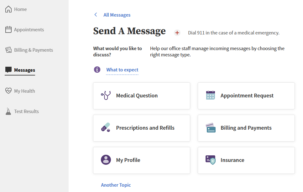 Send a Message to Care Team