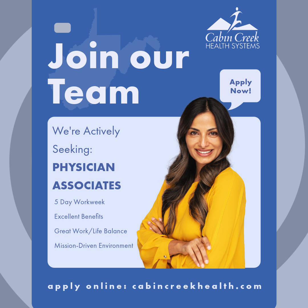 Join Our Team as a Physician Associate at CCHS - Cabin Creek Health Systems